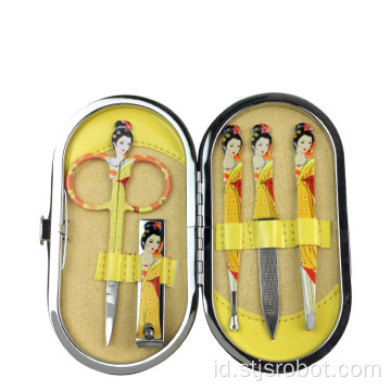 6 item alat Manicure set, Kuku memotong, Perawatan kuku Stainless steel gunting kuku